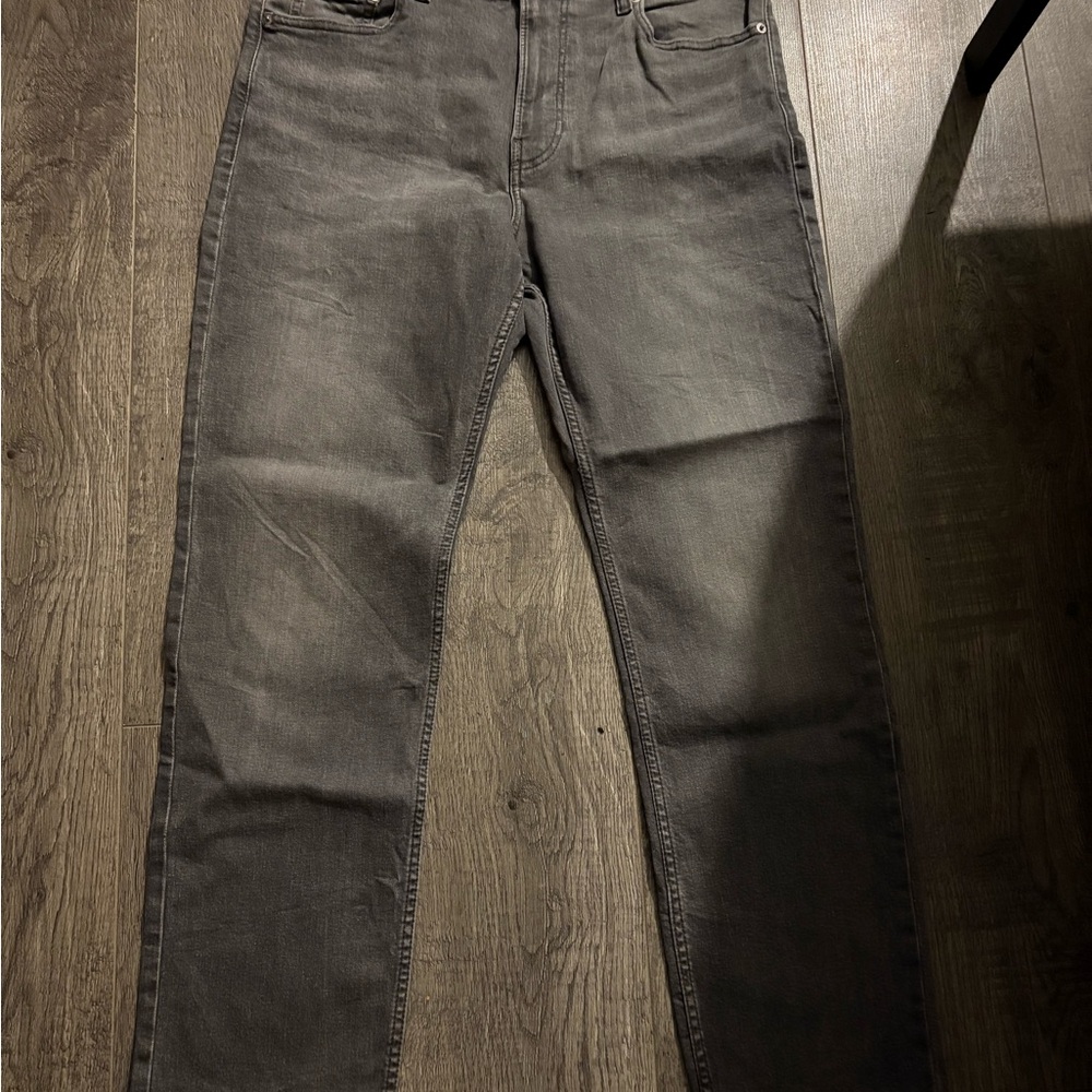 Calvin Klein Jeans Men's Charcoal Straight Jeans
